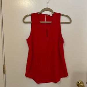 Violet & Claire red keyhole front tank top